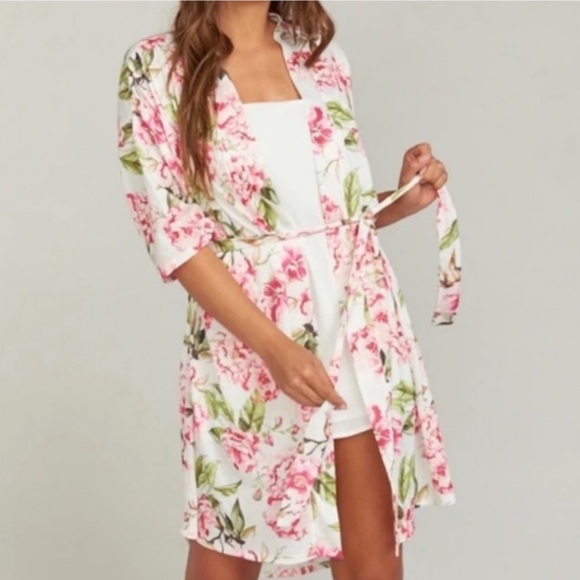 💫SHOW ME YOUR MUMU Brie Floral Feminine Romantic Kimono Robe One Size - Picture 7 of 8